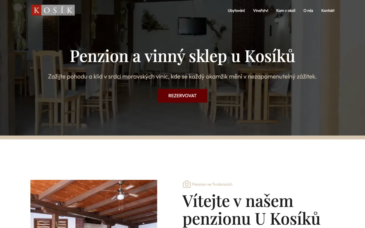UKosiku.cz — realizace, tvorba webových stránek